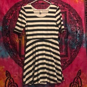 black and white striped charlotte russe dress
